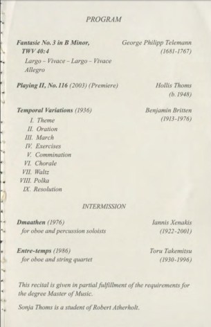 Masters Recital Program pg 2